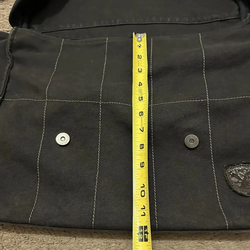 American Eagle Men’s Y2K Messenger Bag Canvas And Leather Vintage